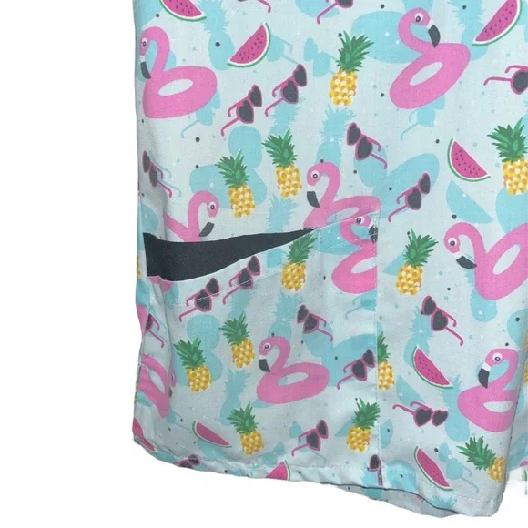 Divine Scrubs by JDM Uniforms Flamingo Scrub Top - Picture 4 of 4